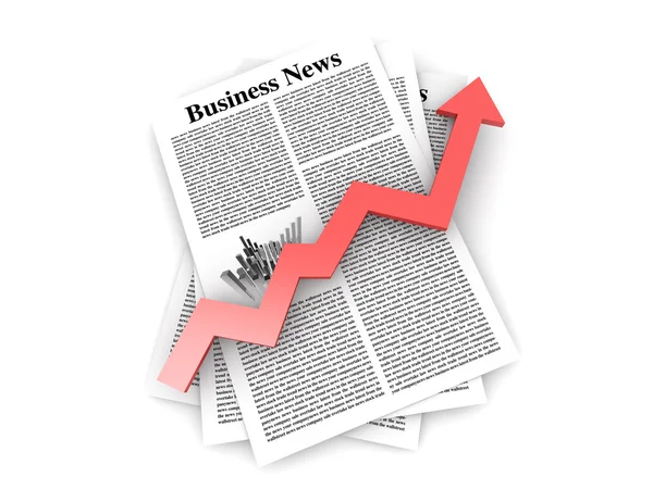 Wzrost w biznes news — Zdjęcie stockowe