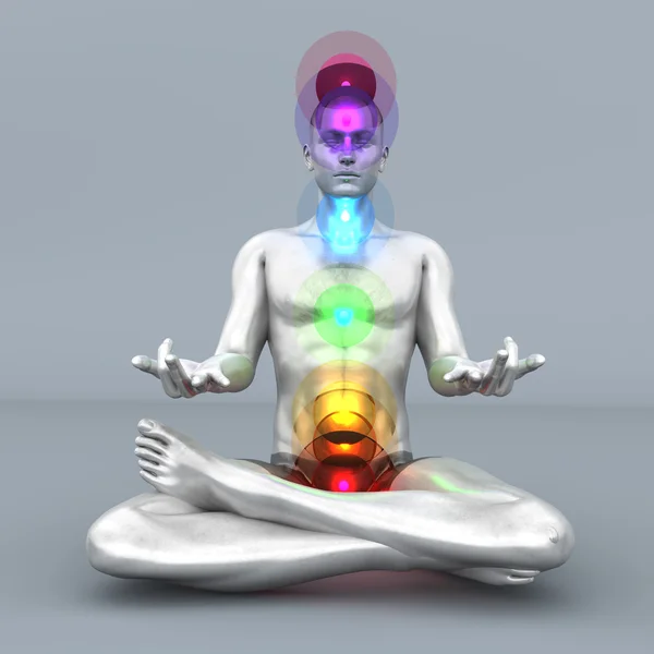 Chakra meditatie — Stockfoto