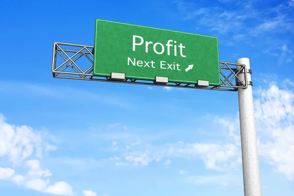 Highway Sign - Profit — Stock Photo, Image