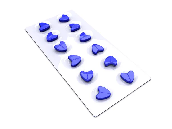 Blue Love Pills — Stock Photo, Image