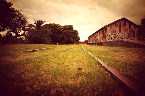 Stazione ferroviaria abbandonata — Foto Stock