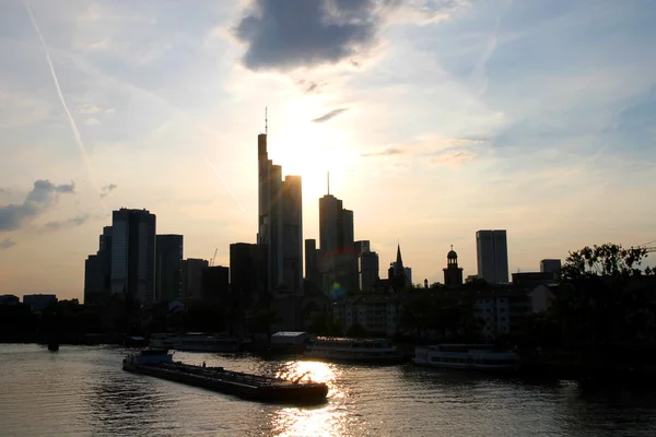 Skyline de Frankfurt am Main — Foto de Stock