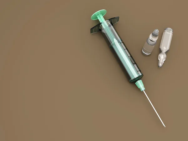 Syringe with Ampules — Stock Photo, Image