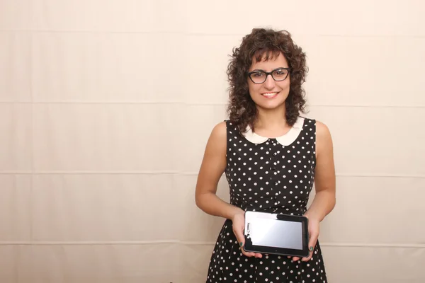 Woman with a Tablet PC — Stock Photo, Image