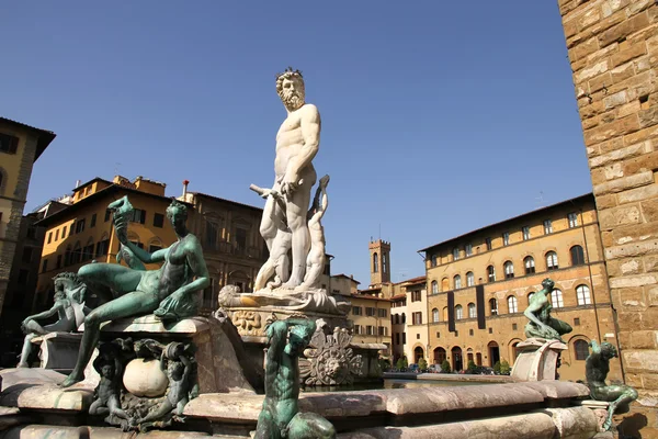 Fontein van Neptunus in Florence — Stockfoto