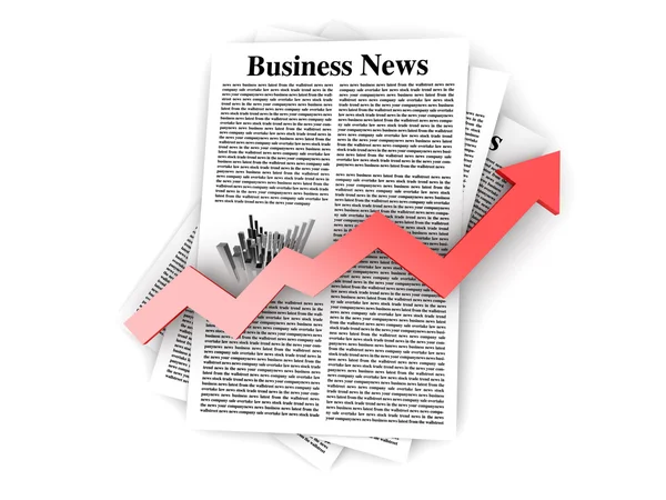 Growth in the Business News — Stock Photo, Image