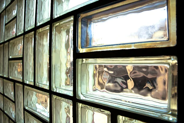 Mur z cegły szkła — Zdjęcie stockowe