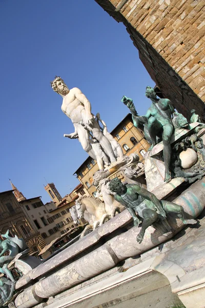 Fuente de Neptuno en Florencia — Foto de Stock