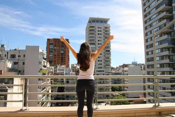 Urban yoga — Stockfoto