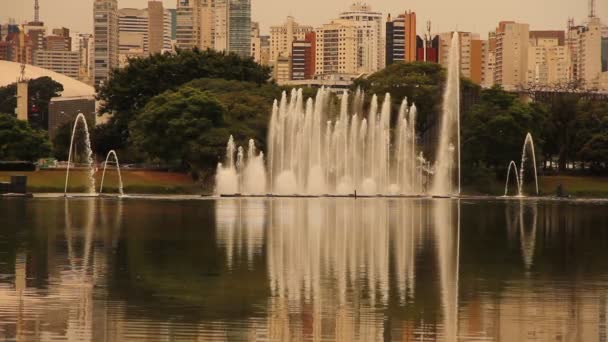 Parque Ibirapuera en Sao Paulo — Vídeo de stock