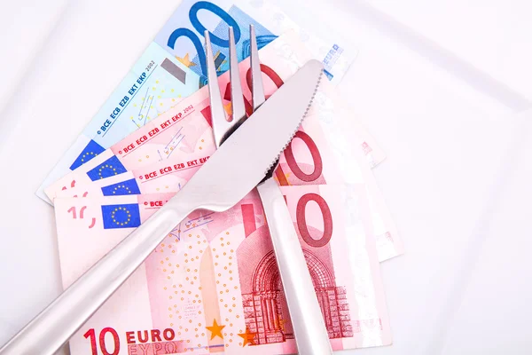 Eating Euros — Stock Photo, Image