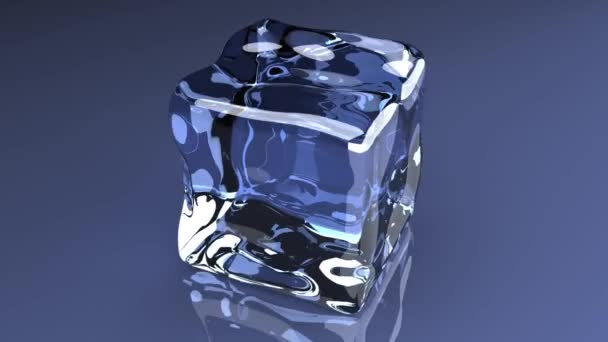 Куб льда — стоковое видео