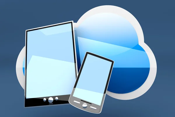 Mobilní cloud — Stock fotografie