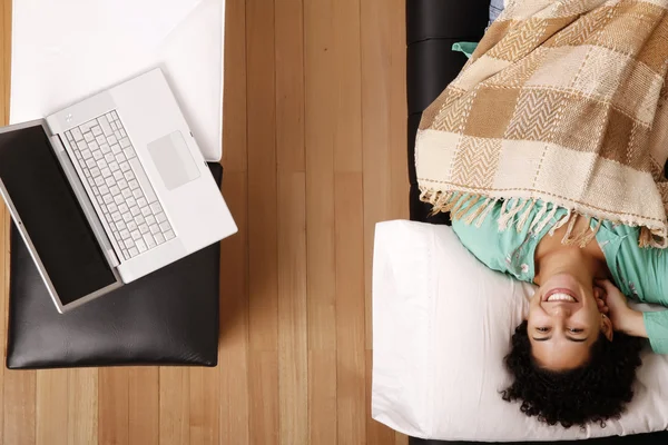 On the Sofa — Stock Photo, Image