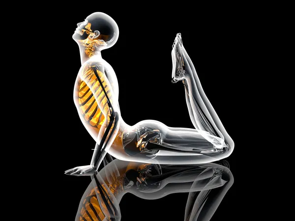 Pose de Yoga - Rei Cobra — Fotografia de Stock