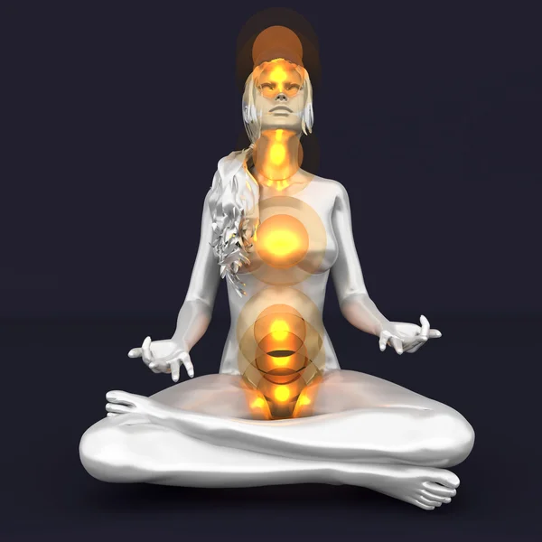 Chakra meditace — Stock fotografie