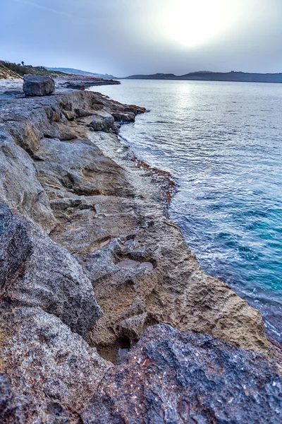 Tramonto a Bugibba — Foto Stock