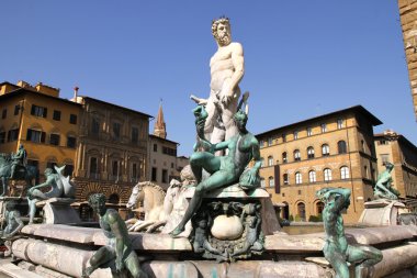 Fountain of Neptune in Florence clipart