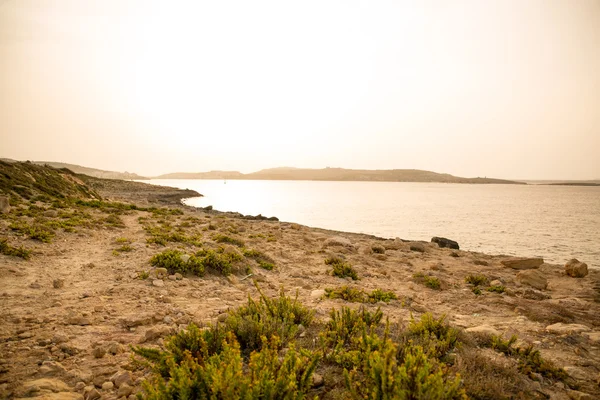 Nightfall in Bugibba — Stock Photo, Image