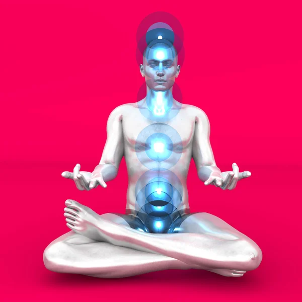 Chakra-Meditation — Stockfoto