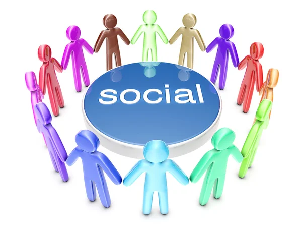 Multiethnic Social Network — Stock Photo, Image