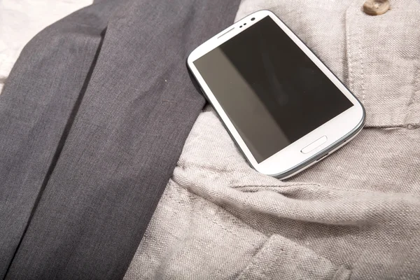 Smartphone on Cloth — Stock Photo, Image