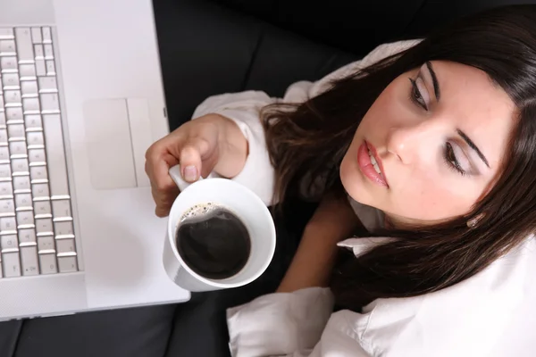 Coffee and Laptop — Stock Photo, Image