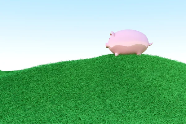 Banca Piggy ecologia — Foto Stock