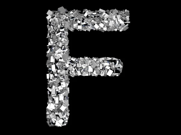 Crystal Letter - F — Stock Photo, Image