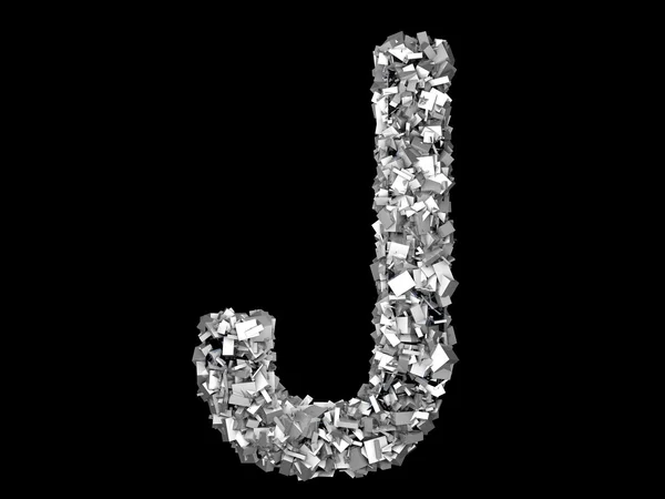 Kryształ list - j — Zdjęcie stockowe