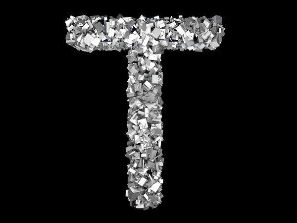 Crystal Letter - T — Stock Photo, Image