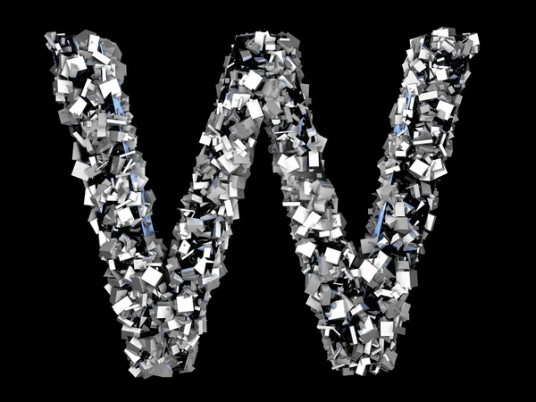 Crystal Letter - W — Stock Photo, Image