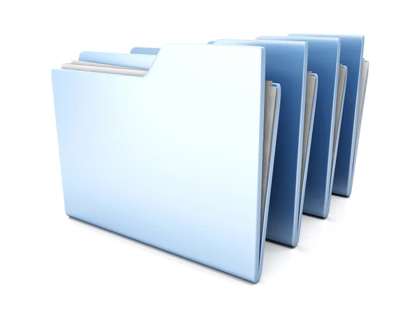 Wiersz folderów — Zdjęcie stockowe
