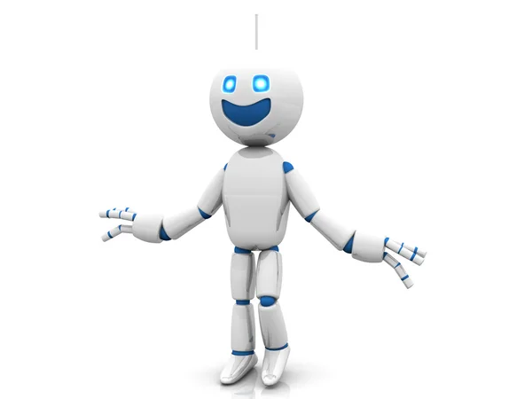 Mutlu cartoon robot — Stok fotoğraf