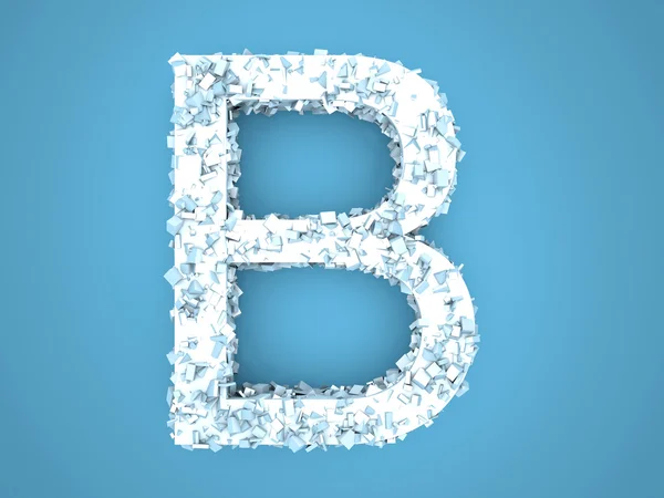 Frozen Letter - B — Stock Photo, Image