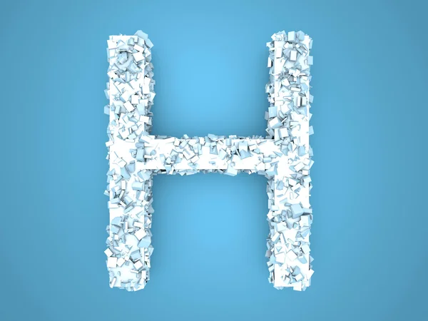 Carta congelada - H — Fotografia de Stock