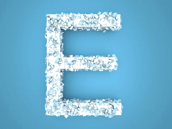 Frozen Letter - E — Stock Photo, Image