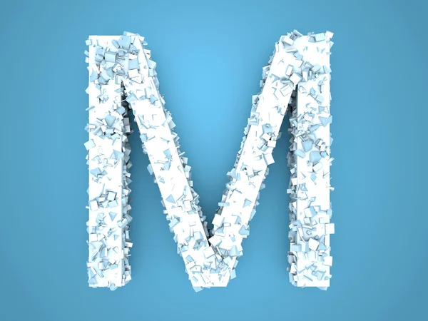 Scrisoare congelată - M — Fotografie, imagine de stoc