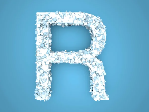 Frozen Letter - R — Stock Photo, Image