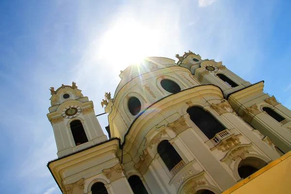 Słynny kościół uniwersytecki w Salzburgu — Zdjęcie stockowe