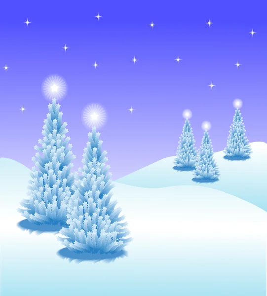 冬の抽象的なベクトルの背景シーン — ストックベクタ
