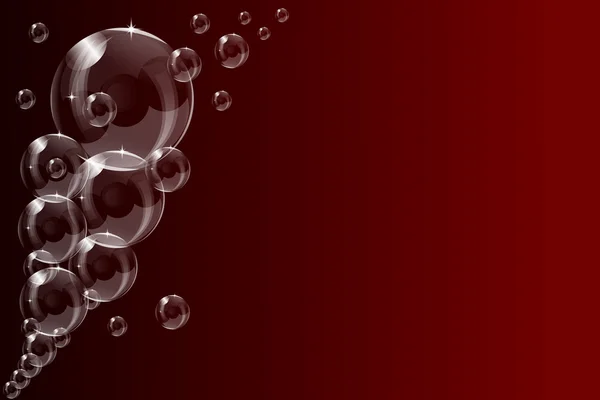 Un fond de bulle de savon transparent — Image vectorielle