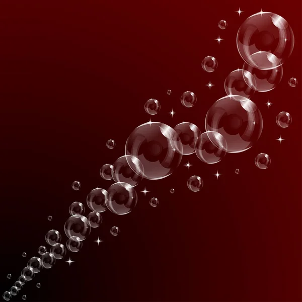Un diseño de fondo de burbuja de jabón transparente — Vector de stock