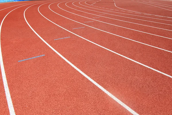 Lanes of a red race track — Stock Photo, Image