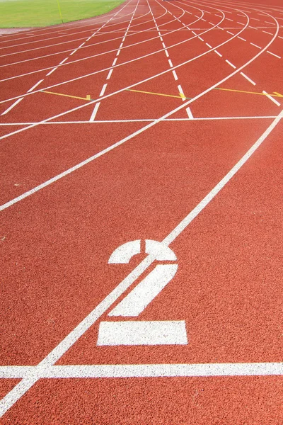 Lanes of a red race track — Stock Photo, Image