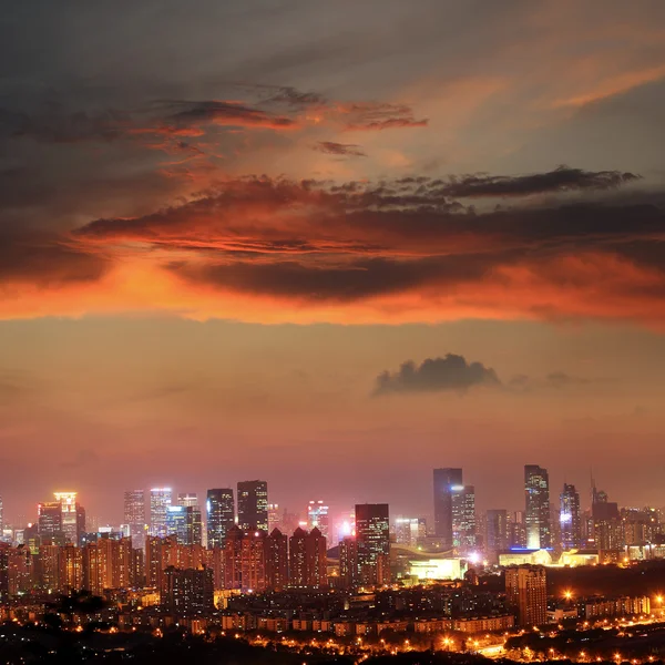 Modern şehir gece — Stok fotoğraf