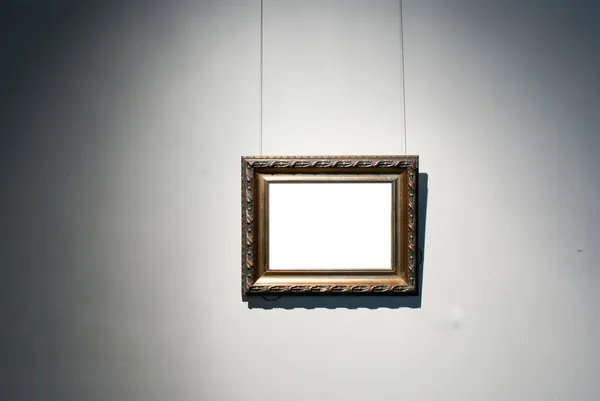Rahmen an weißer Wand — Stockfoto