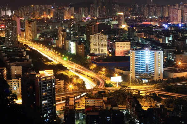 Escena nocturna de Shenzhen — Foto de Stock