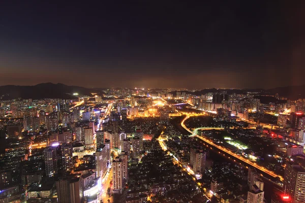 Nachtszene von Shenzhen — Stockfoto