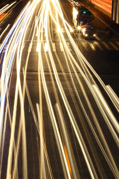 Light rail on the road — Stock Photo, Image